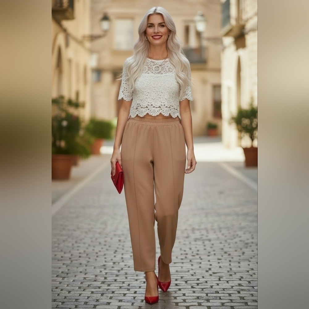 Liz Claiborne Size 1X Women's Classic Beige Trousers